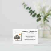 シンプル気に造園ロゴ 名刺 (スタンド正面)