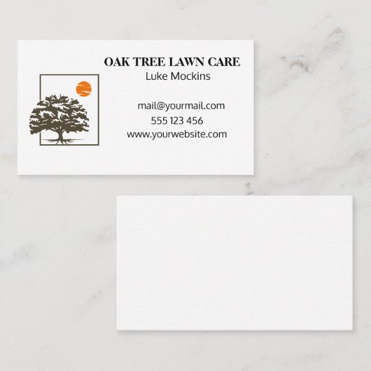 シンプル気に造園ロゴ 名刺 (正面/裏面)