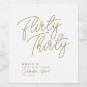 シンプル気のあるそぶりをしたモダン3パーソナライズされた誕生日 ワインラベル (シングルラベル)