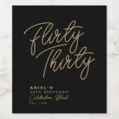 シンプル気のあるそぶりをしたモダン3パーソナライズされた誕生日 ワインラベル (シングルラベル)