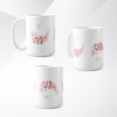 シンプル水かわいらし色ピンクフローラマグカップ コーヒーマグカップ