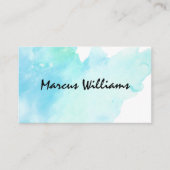 シンプル水の背景色 名刺 (正面)