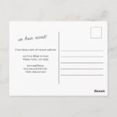 シンプル水の色のクリスマスの動きの発表 ポストカード (裏面)