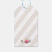 シンプル水の色のブーケ「愛と感謝してい」結婚s ギフトタグ (裏面)