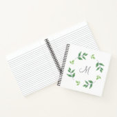 シンプル水の色の葉リース ノートブック (内部)