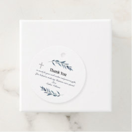 シンプル水の色オリーブ枝バプテスマ フェイバータグ