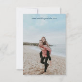 シンプル水の色サーフボード日付カードを保存 セーブザデート (裏面)