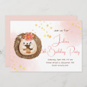 シンプル水の色ヘッジホッグ誕生日パーティインビタティ 招待状 (正面/裏面)