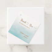 シンプル水の色ミニマル結婚リスト フェイバータグ (インサイチュ)