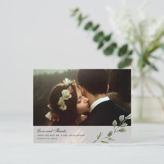 シンプル水の色離れ | 結婚の写真 ポストカード (スタンド正面)