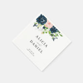 シンプル水エレガント色フローラ結婚s スタンダードカクテルナプキン (角)