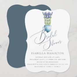 シンプル水エレガント色ブライダルシャワー 招待状
