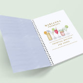 シンプル水カラーカクテルドリンクスタイリッシュカスタム ノートブック