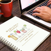 シンプル水カラーカクテルドリンクスタイリッシュカスタム ノートブック