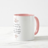 シンプル水カラーフローラブライダルシャワーありがとう マグカップ (正面右)