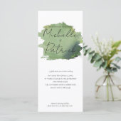 シンプル水カラー結婚式招待状 (スタンド正面)