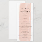 シンプル水カラー結婚式 プログラム (正面/裏面)