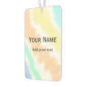 シンプル水ミニマル色ピンク黄色の名前 カーエアーフレッシュナー (左)