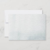 シンプル水モダン色ティール（緑がかった色）ブライダルシャワー感謝してい サンキューカード (裏面)