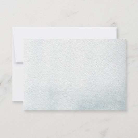 シンプル水モダン色ティール(緑がかった色)ブライダルシャワー感謝してい サンキューカード (裏面)