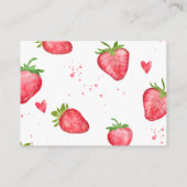 シンプル水彩いちごカスタマイズ エンクロージャーカード (裏面)