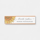 シンプル水彩ひまわりプロフェッショナルフローラ サインプレート (正面)