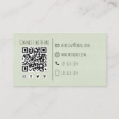 シンプル水彩カクテルドリンクバーテンダー 名刺 (裏面)