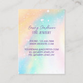 シンプル水彩ジュエリーネックレスホルダーディスプレイ 名刺 (裏面)