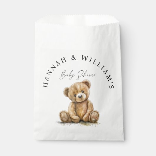 シンプル水彩テディベア赤ちゃん フェイバーバッグ (正面)