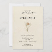 シンプル水彩フラワーブライダルシャワー招待 招待状 (正面)
