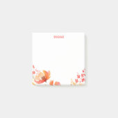 シンプル水彩フローラカスタム文字 ポストイット (正面)