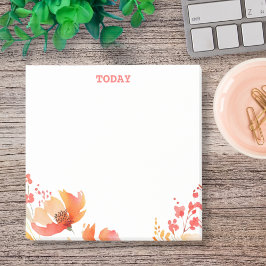 シンプル水彩フローラカスタム文字 ポストイット