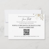 シンプル水彩フローラブルゴーニュQRコード 出欠カード (正面)