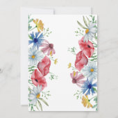 シンプル水彩フローラベビーシャワー招待状 招待状 (裏面)