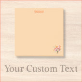 シンプル水彩フローラライトオレンジカスタム色 ポストイット