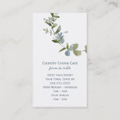 シンプル水彩ブルーフラワーブド 名刺 (裏面)