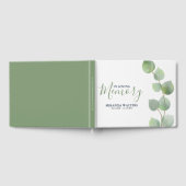 シンプル水彩ユーカリプトゥス記念記念記念 ゲストブック (全面)