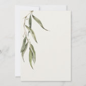 シンプル水彩ユーカリ植物学婚約 招待状 (裏面)