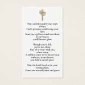 シンプル水彩写真記念祈りの言葉カード (裏面)