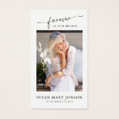 シンプル水彩写真記念祈りの言葉カード (正面)