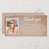 シンプル水彩写真誕生日 サンキューカード (正面/裏面)