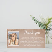 シンプル水彩写真誕生日 サンキューカード (スタンド正面)