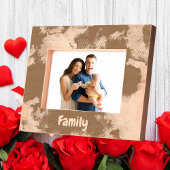 シンプル水彩家族のバレンティンギフト木製 レーザー彫刻フレーム