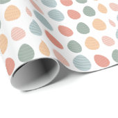 シンプル水彩復活祭の卵春模様 ラッピングペーパー (ロールコーナー)