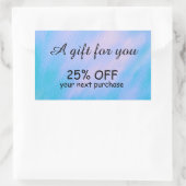 シンプル水彩書カスタム跡 長方形シール (バッグ)