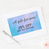 シンプル水彩書カスタム跡 長方形シール (封筒)