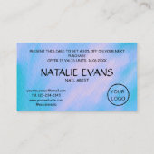 シンプル水彩書道カスタム割引カード 割引カード (裏面)