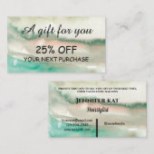 シンプル水彩書道割引カード 割引カード (正面/裏面)