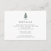 シンプル水彩松結婚木の囲いカード エンクロージャーカード (正面)