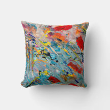 シンプル水彩枕